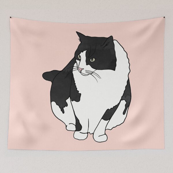 Item preview, Black and White Cat designed and sold by murialbezanson.
