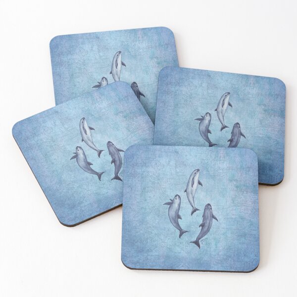 Item preview, "Three Little Vaquitas" watercolor art by Amber Marine, © 2015 designed and sold by Amber Marine ~ Wildlife Artist ~ © 2004-2021.