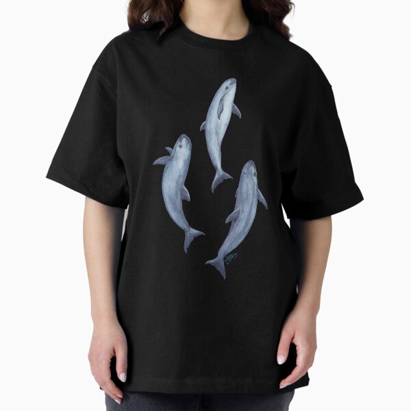"Three Little Vaquitas" watercolor art by Amber Marine, © 2015 Oversized T-Shirt