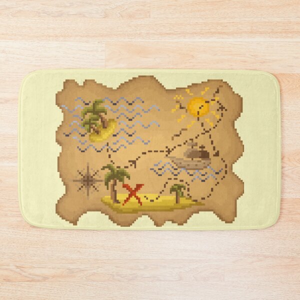 Item preview, Pixelated Treasure Map designed and sold by HopeDetour.