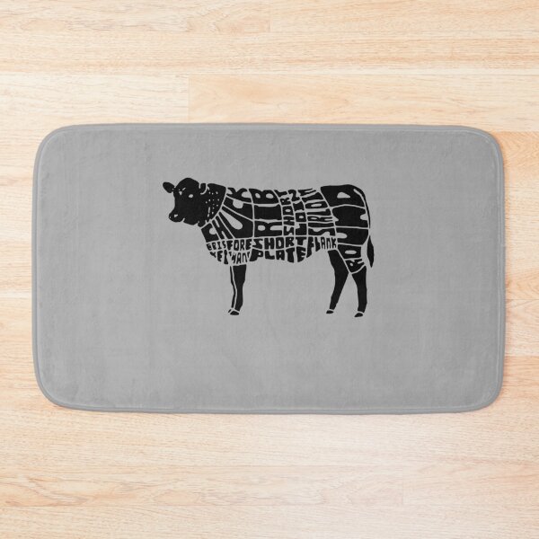 Item preview, Cuts of Beef Cow Infographic black designed and sold by Maria Simone.