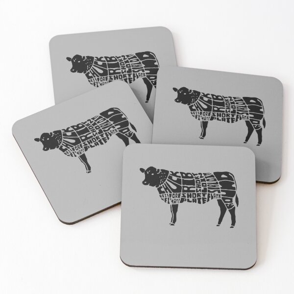 Item preview, Cuts of Beef Cow Infographic black designed and sold by Maria Simone.