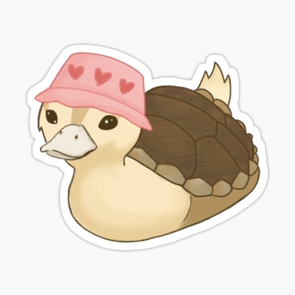 Vista previa del artículo con la obra «Pato tortuga con sombrero de pescador», diseñado y vendido por pooja c.