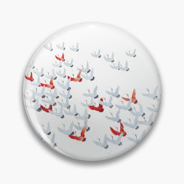 Item preview, Flying cranes, Japanese kimono motif 3 designed and sold by TJ Devadatta Best.
