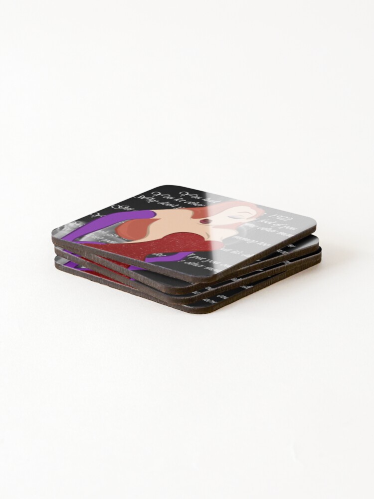 Thumbnail 4 of 5, Coasters (Set of 4), Jessica Rabbit designed and sold by CarrowBrown.
