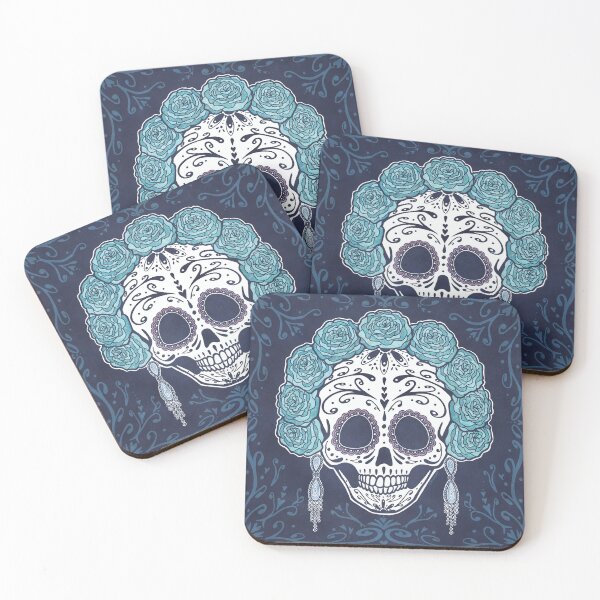 Item preview, Calavera Flores Azules designed and sold by Stack.