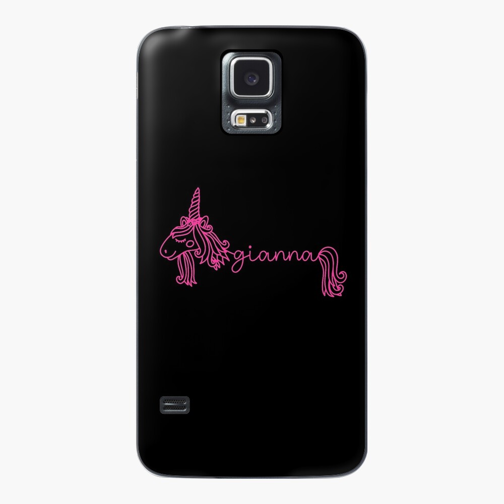 Gianna Pink Unicorn Personalized Girl Name Samsung Galaxy Phone Case By Janeapril Redbubble