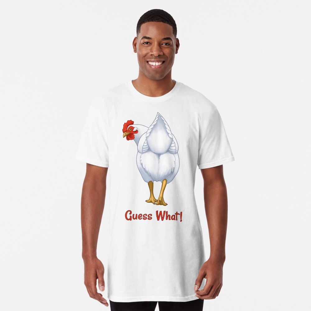 Guess What Chicken Butt White Hen Kids T-Shirt for Sale by csforest