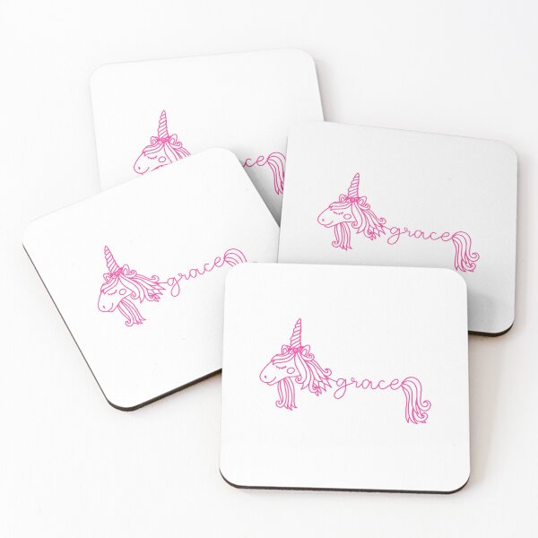 Item preview, Grace Pink Unicorn Personalized Girl Name designed and sold by JaneApril.