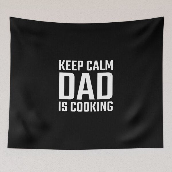 Item preview, Keep Calm Dad is Cooking White designed and sold by quoteology.