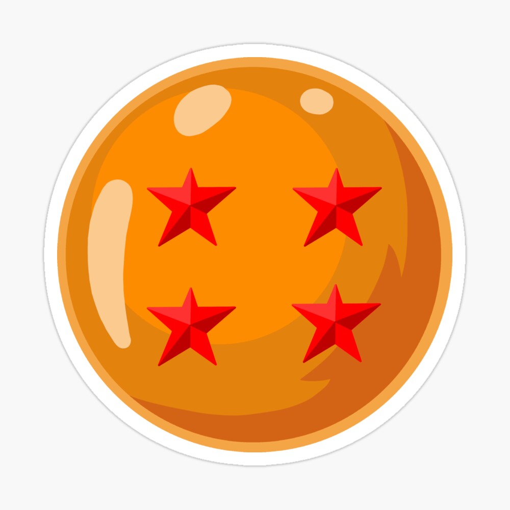 Four Star Dragon Ball Pin By Demonchiefemil Redbubble