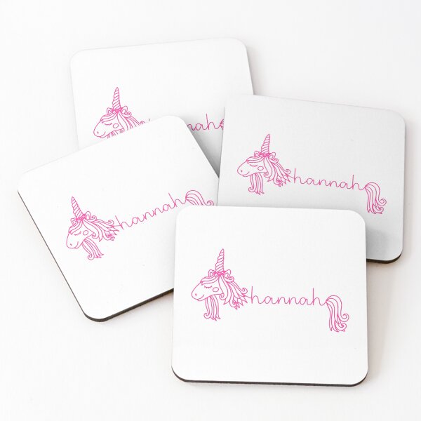 Item preview, Hannah Pink Unicorn Personalized Girl Name designed and sold by JaneApril.