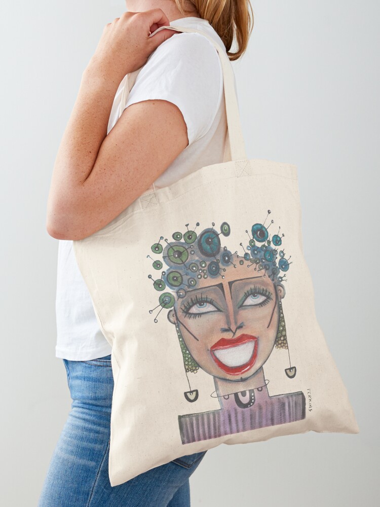 girl with tote bag