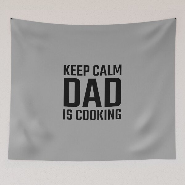 Item preview, Keep Calm Dad is Cooking Black designed and sold by quoteology.