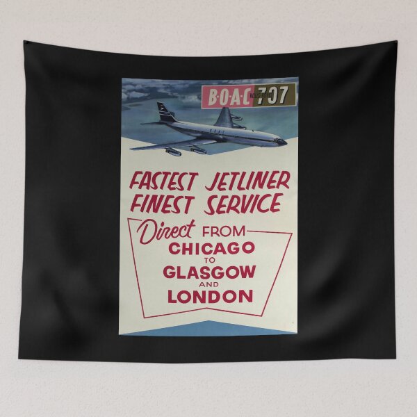 Item preview, Chicago Glasgow London vintage travel poster designed and sold by stickart-marek.