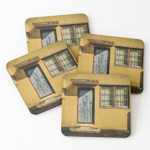 Item preview, Orange industrial unit with peeling paint. designed and sold by Stus RoadTrips.