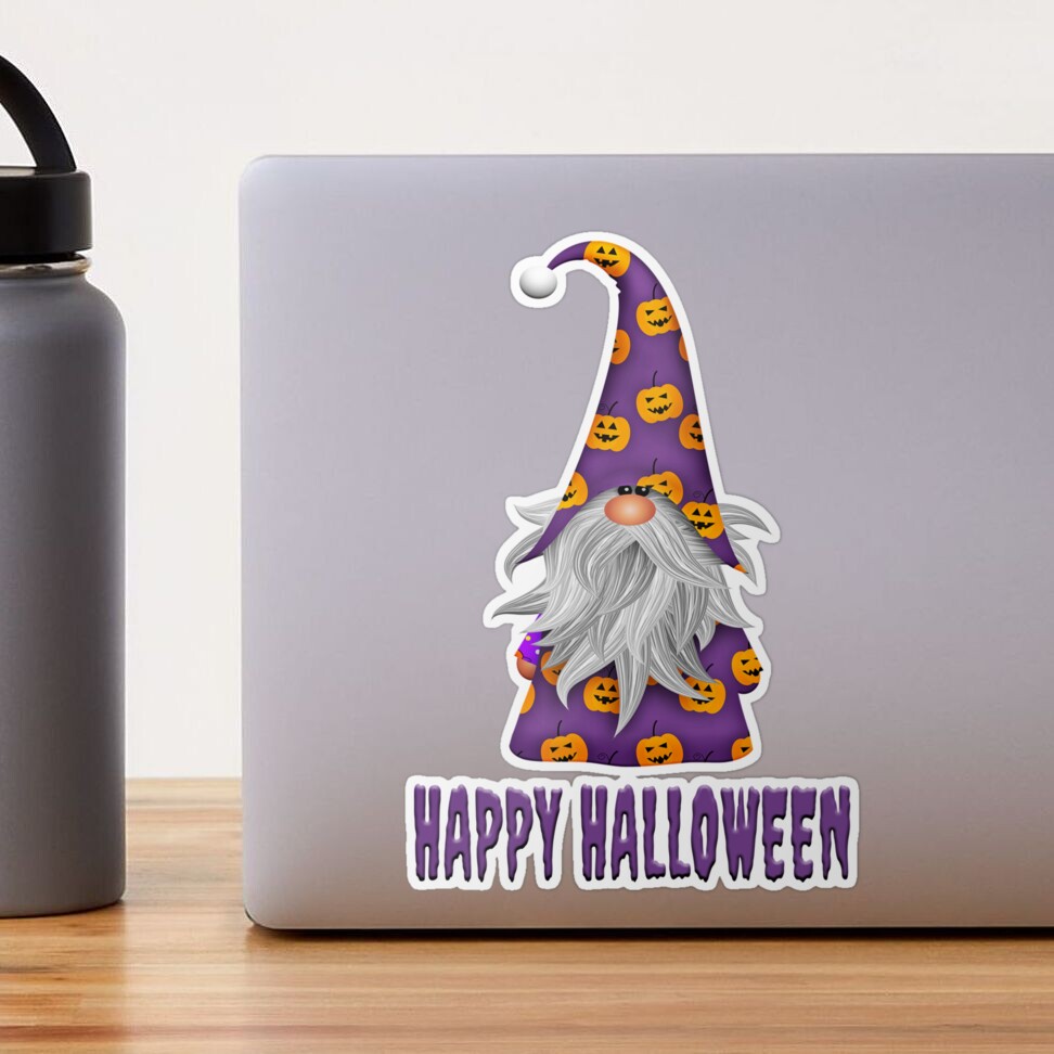 Gnome Witch Decal Sticker - Funny Adhesive Vinyl For Tumblers, Laptops & More