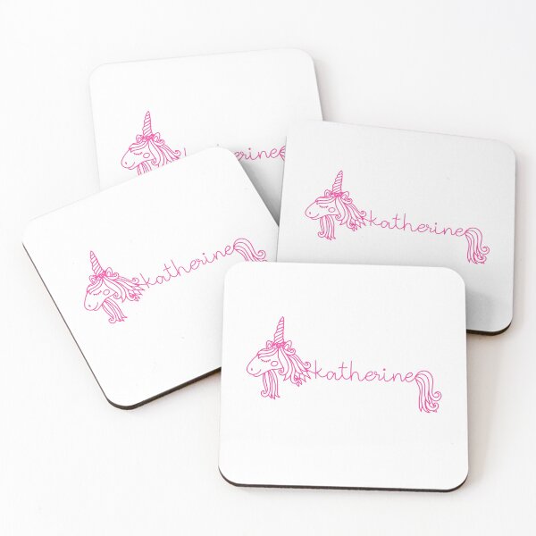 Item preview, Katherine Pink Unicorn Personalized Girl Name designed and sold by JaneApril.