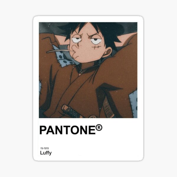 Luffy Anime Pantone Sticker Sticker