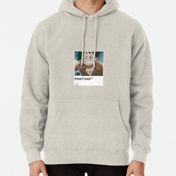 Luffy Anime Pantone Sticker Pullover Hoodie