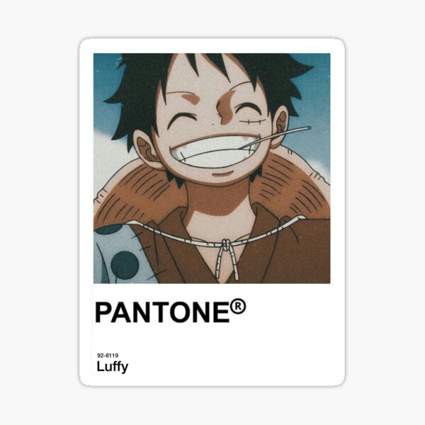 Luffy Anime Pantone Sticker Sticker