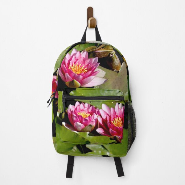 Item preview, Pink water lilies flowers and leaves designed and sold by EstelleRossetti.