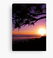 Burleigh Heads Purple Sunrise, Gold Coast, Australia - ANZAC Day 2013 Canvas Print