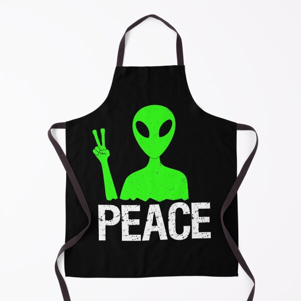 Item preview, Green Alien with Peace Hand Gesture designed and sold by mrhighsky.