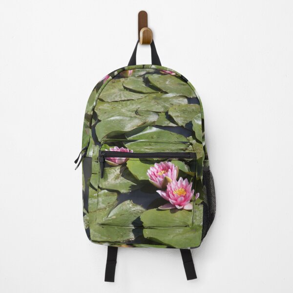 Item preview, Pink water lilies flowers and leaves designed and sold by EstelleRossetti.