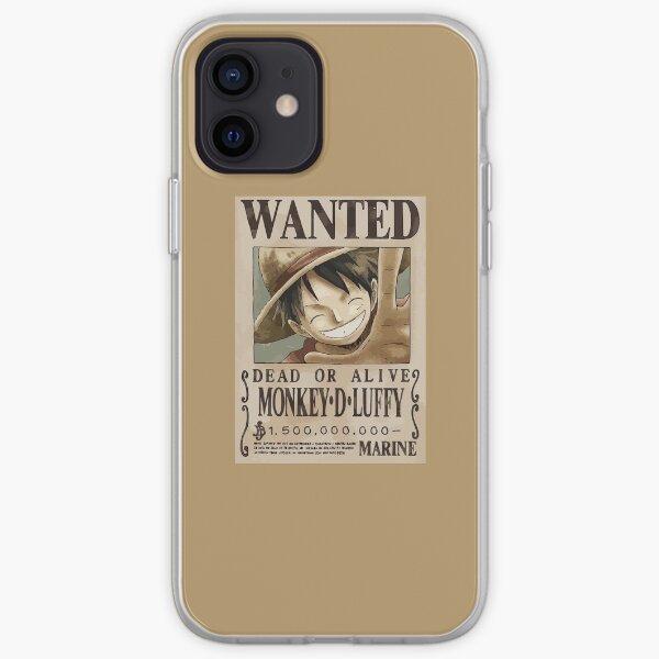 “Luffy Wanted” Anime Sticker iPhone Soft Case