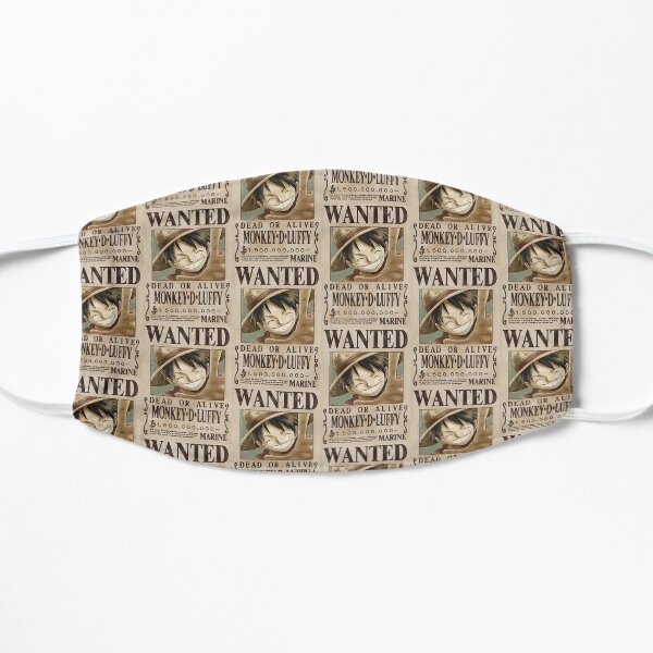 “Luffy Wanted” Anime Sticker Flat Mask