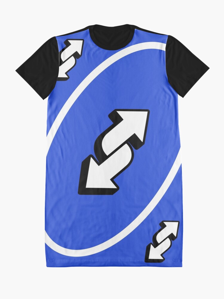 Blue uno reverse card Graphic T-Shirt Dress for Sale by Methodform