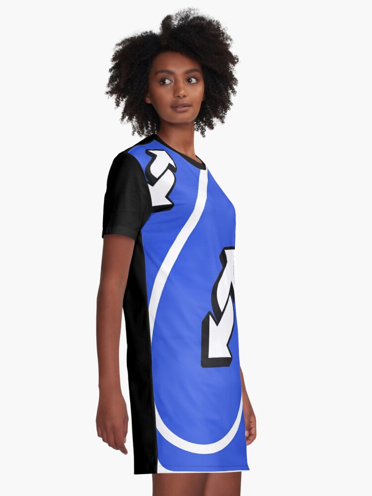 Blue uno reverse card Graphic T-Shirt Dress for Sale by Methodform