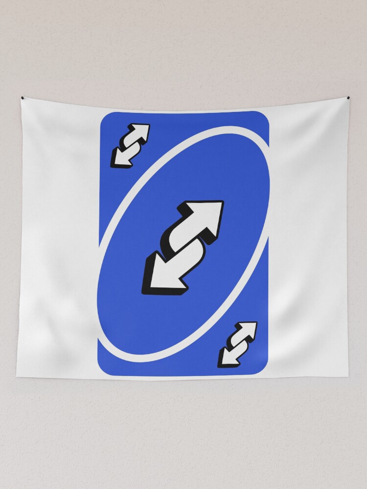 Blue uno reverse card Tapestry for Sale by Methodform