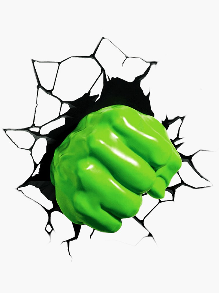 Autocollant mural 3D Hulk de Marvel