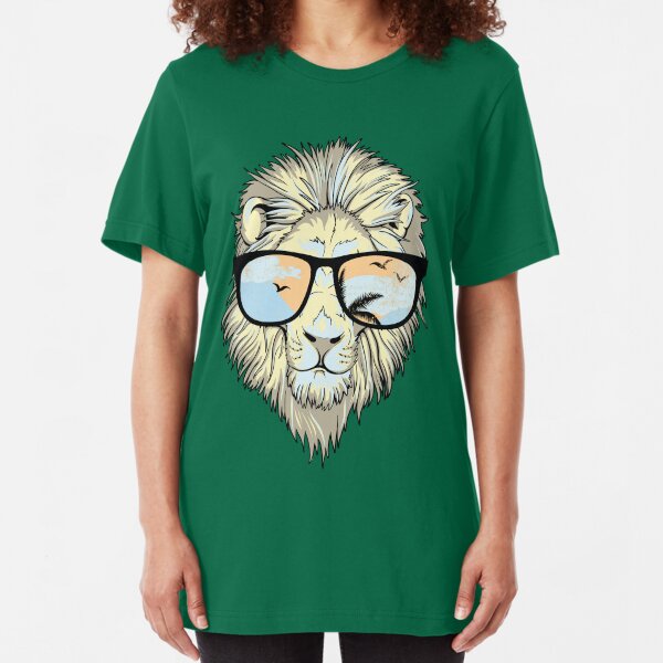 Sup ? Lion Sunglasses Slim Fit T-Shirt