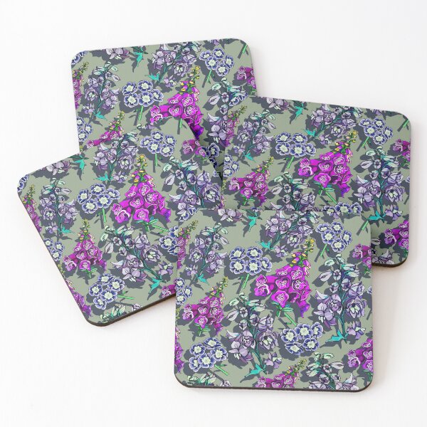 Item preview, green delphiniums and foxglove designed and sold by ariellemorris.