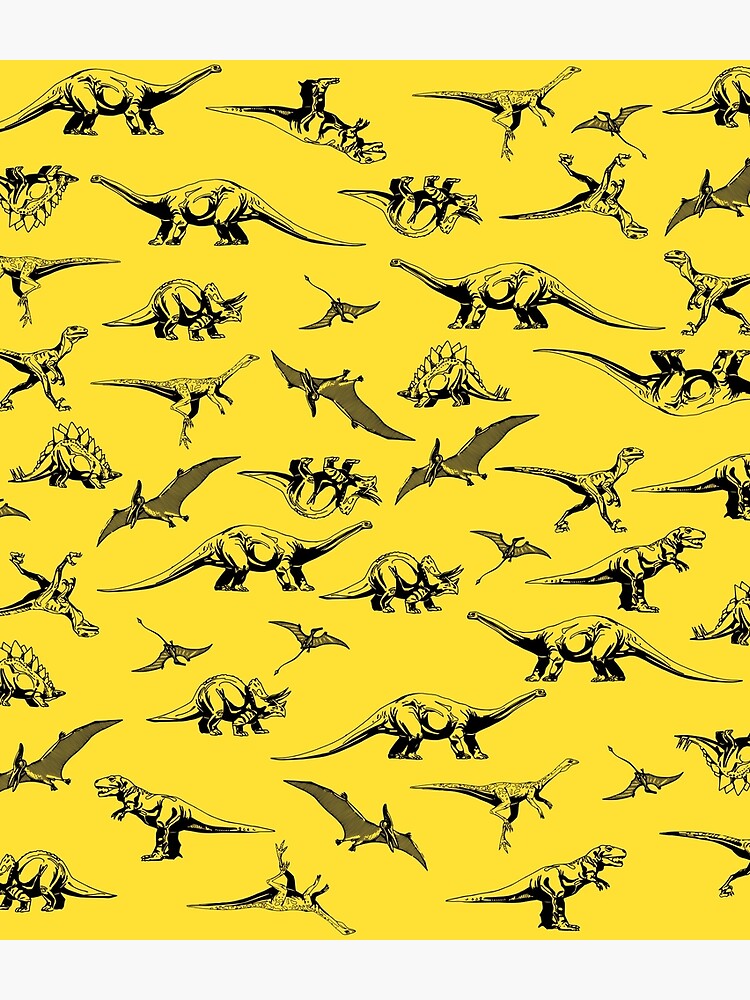 Dinosaurs on Yellow Background by kapotka