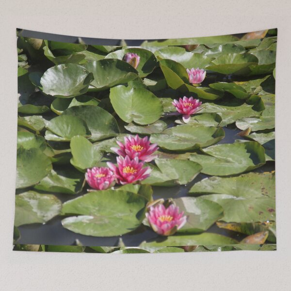 Item preview, Pink water lilies flowers and leaves  designed and sold by EstelleRossetti.