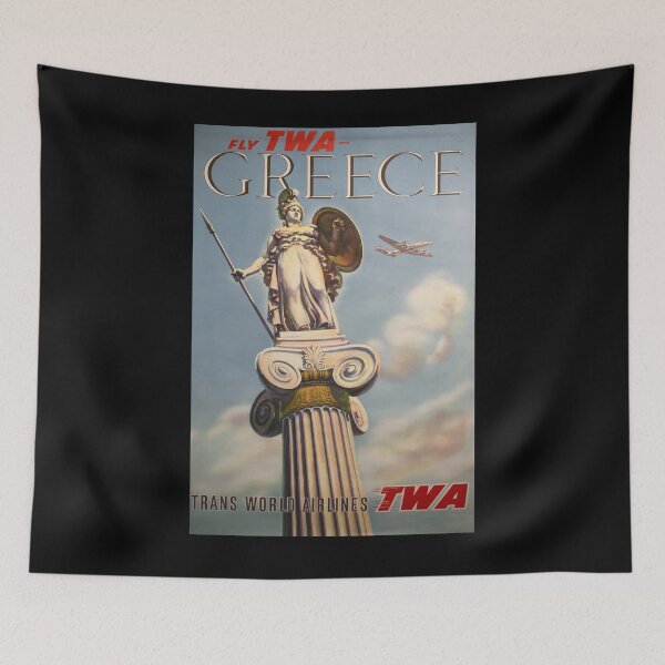 Item preview, Greece vintage travel poster designed and sold by stickart-marek.