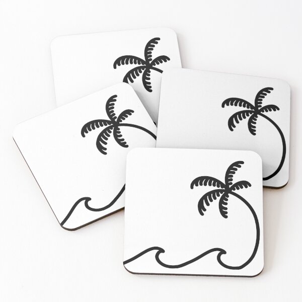 Item preview, Wave & Palm Tree Doodle | Tropical Vibes designed and sold by CarlosAlberto.