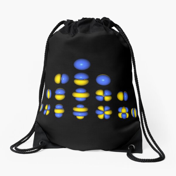 Hydrogen Wave Function Drawstring Bag