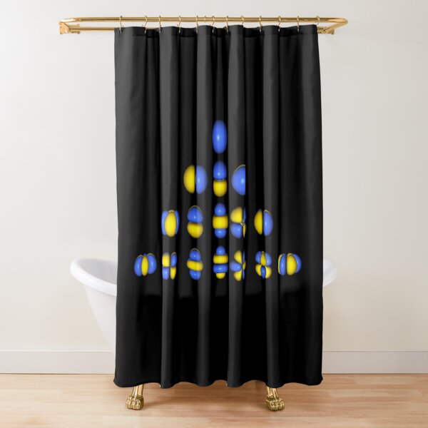 Hydrogen Wave Function Shower Curtain