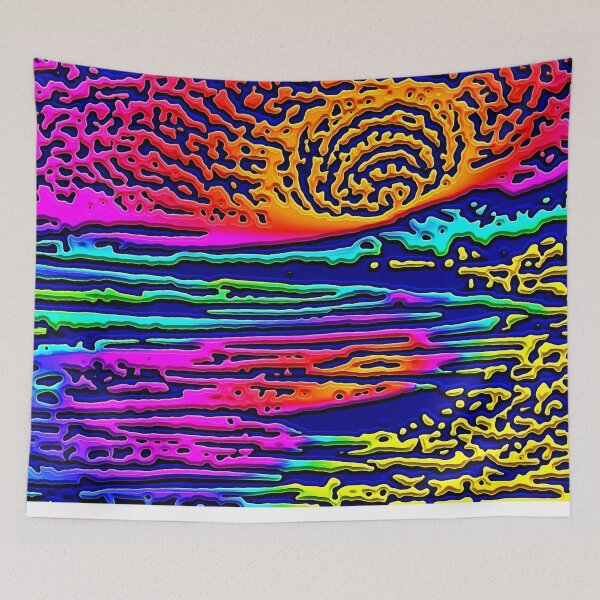 Item preview, Crazy California Sunset Semi-Abstract Artwork designed and sold by SeaChangeDesign.
