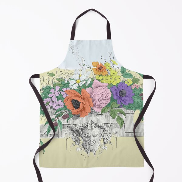 Item preview, Floral Ornament with Satyr Head by Hector Giacomelli designed and sold by IridescentSea.