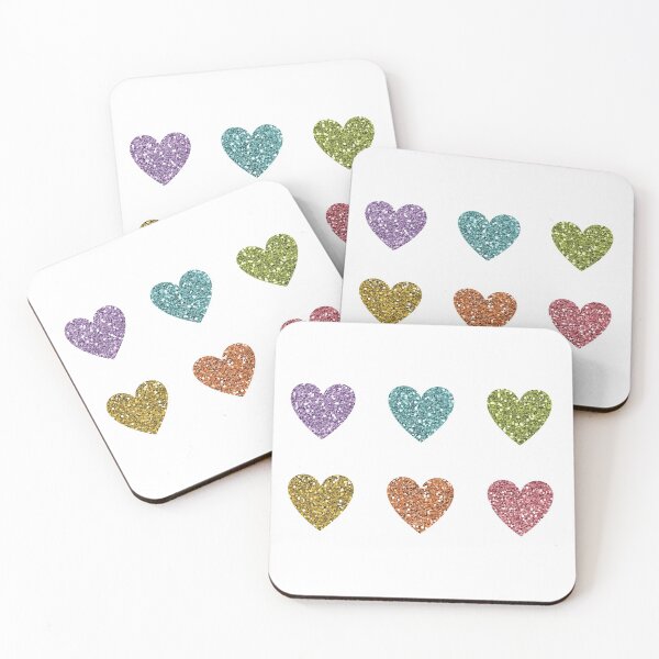 Item preview, Rainbow Glitter Hearts designed and sold by Brighterbykate.