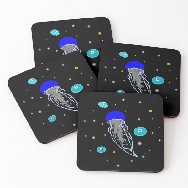 Item preview, Blue Jelly Fish in dark ocean artwork  designed and sold by SGS-.