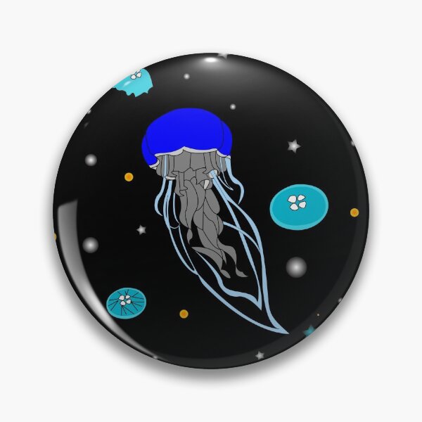 Item preview, Blue Jelly Fish in dark ocean artwork  designed and sold by SGS-.