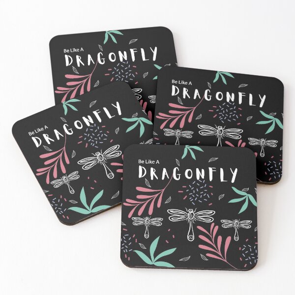 Item preview, line art dragonfly floral black background designed and sold by Nabojit.