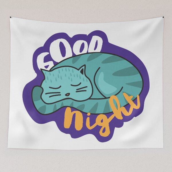Item preview,  Good Night Kitty Cat Sticker designed and sold by More than Myriad.